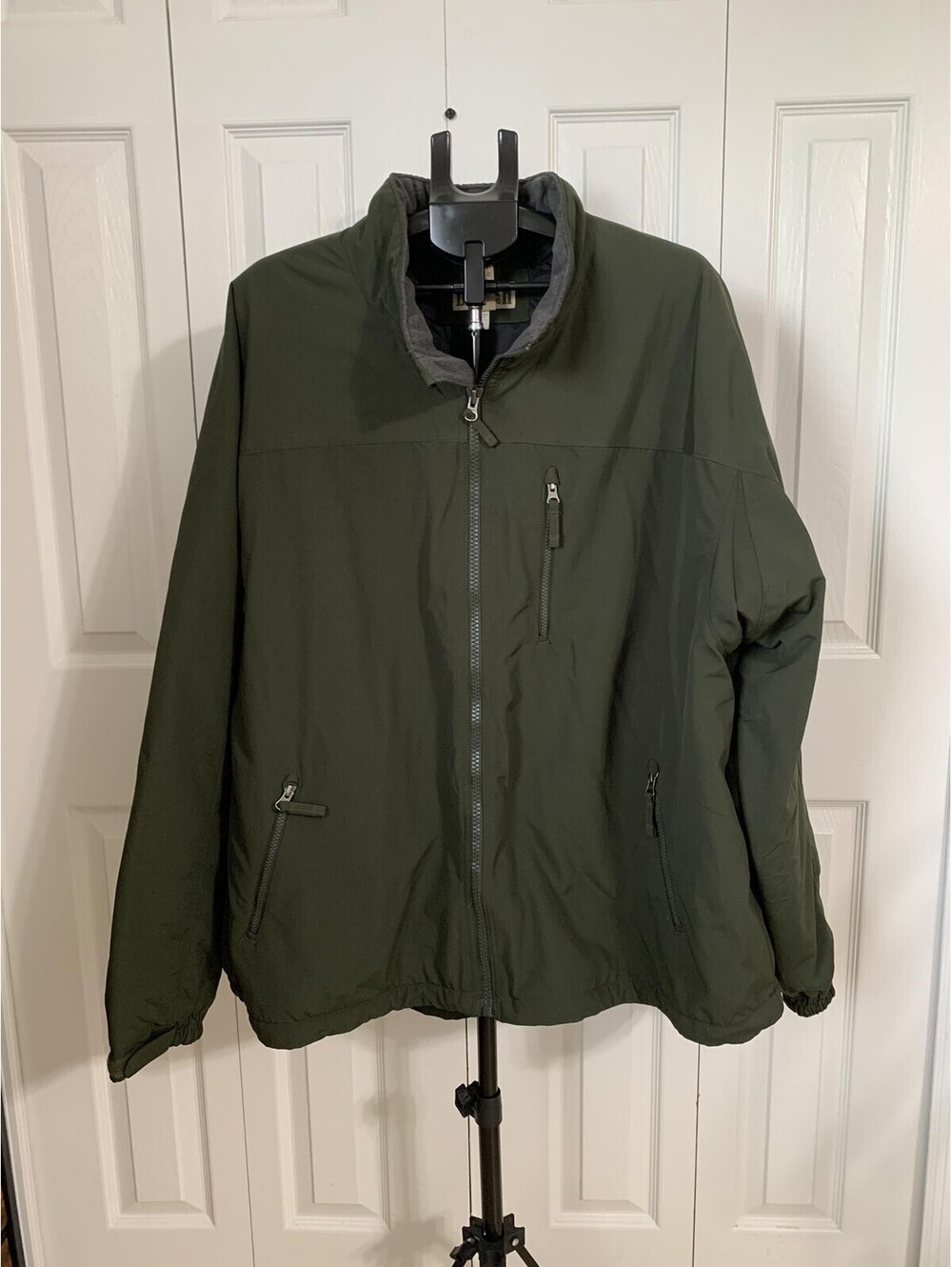 Duluth Trading Co Jacket Mens 3XL Green Insulated Windbreaker Full Zip Lined